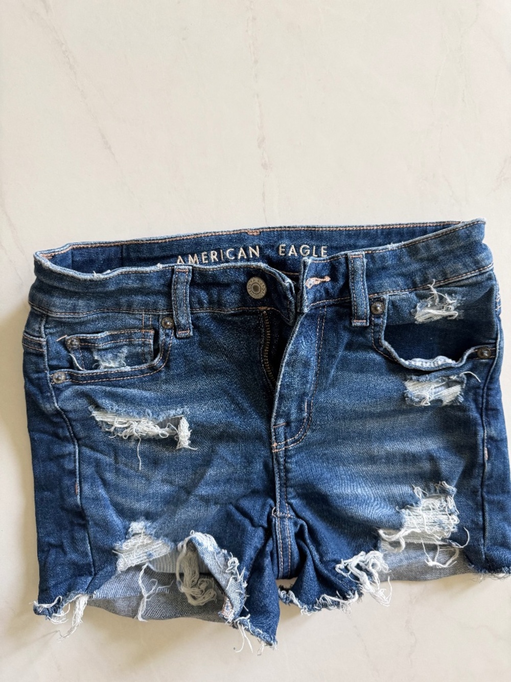 MIDI denim rip jean shorts